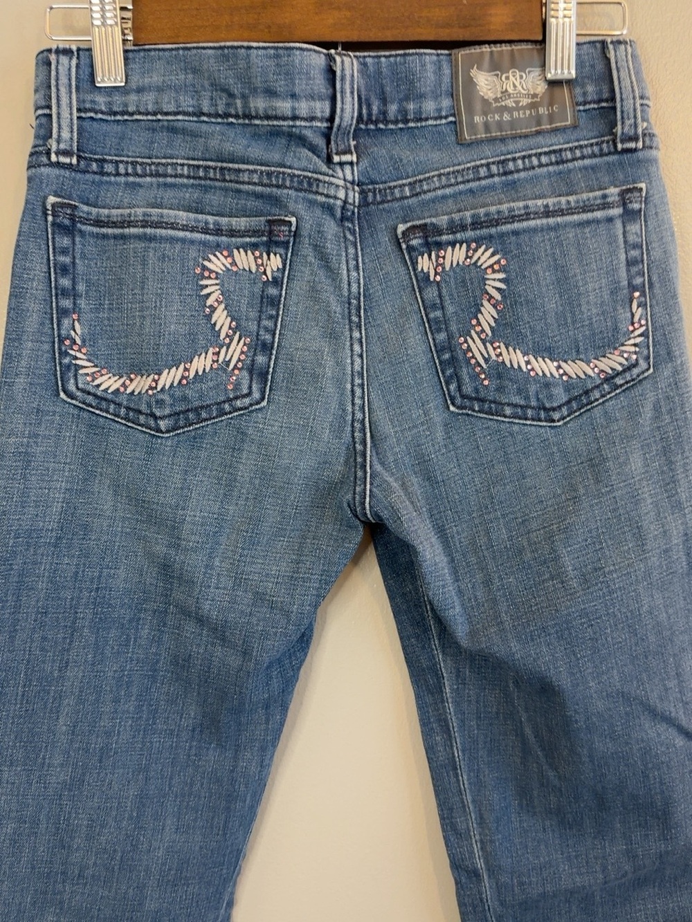 Rock & Republic Stella Jeans 26 Embellished Bootcut Y2K - Picture 5 of 8